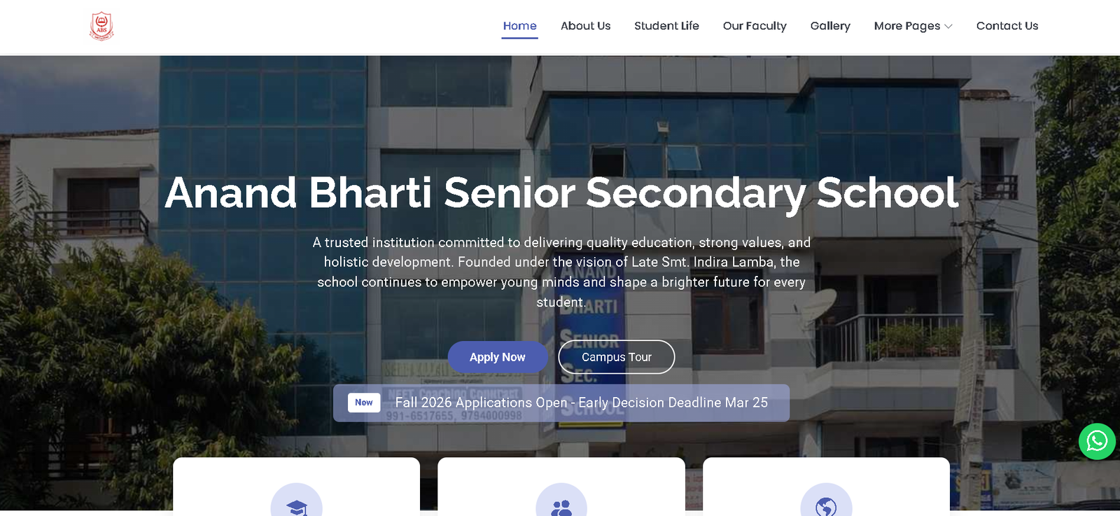 Anand Bharti Senior Secondary School – School Management System