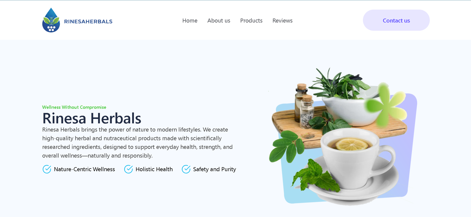 Rinesa Herbals – Business Website